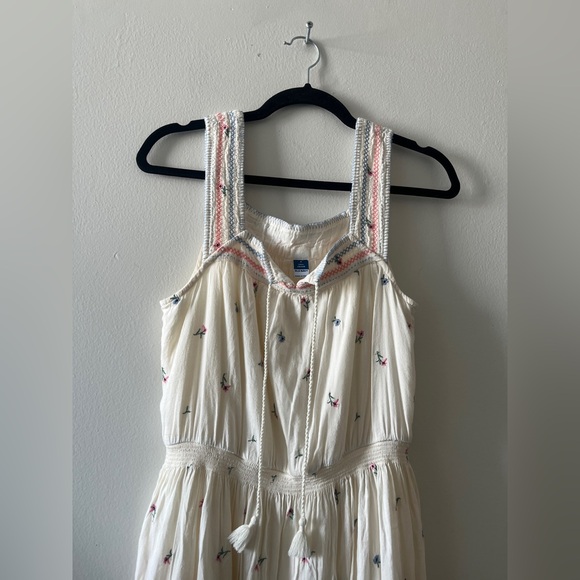 100% Cotton Floral Embroidered Spring Maxi Dress Size Medium - Picture 5 of 10